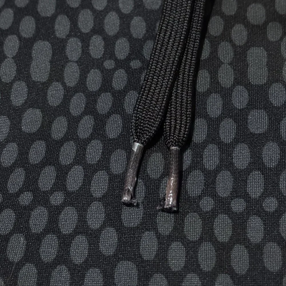 Nike‎ Therma-Fit Black Dot Pattern Hoodie Medium Thumbholes Pullover Sweatshirt